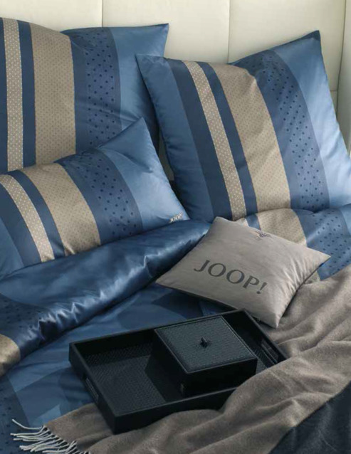 Poszewka satynowa Joop! Luxury Dots Blue 100% bawełna