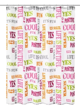 Zasłona prysznicowa Kleine Wolke Script Multicolor