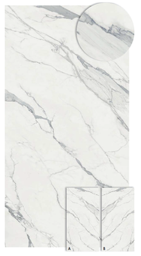 Blat porcelanowy ABK Stone Statuario Supremo Fullvein3D 1635x3230 soft 20 mm
