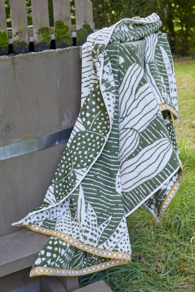 Ręcznik plażowy aksamitny Alexandre Turpault Socculent Khaki 
