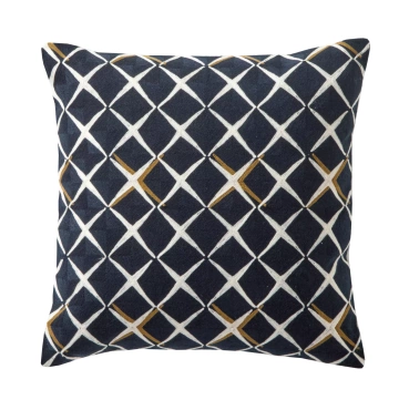 Poduszka dekoracyjna Blanc Des Vosges Scenario Granatowa