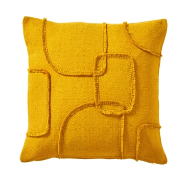 Poduszka dekoracyjna Blanc Des Vosges Sixties Żółta