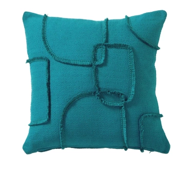 Poduszka dekoracyjna Blanc Des Vosges Sixties Niebieska