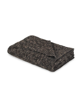 Pled wełniany Elvang Cable Brown Black