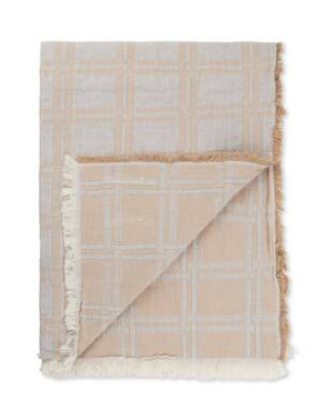 Pled bawełniany Elvang Dahlia Light Grey