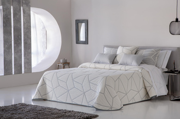 Narzuta pikowana JVR Tejidos Line Gris