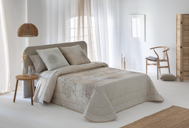 Narzuta bawełniana JVR Tejidos Terra Beige