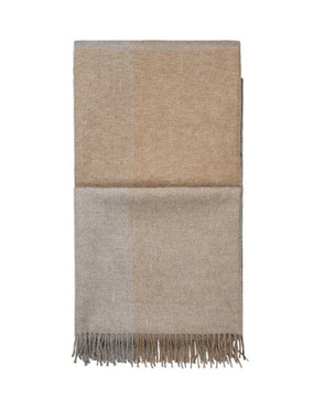 Pled wełniany Elvang Blocks Beige Brown