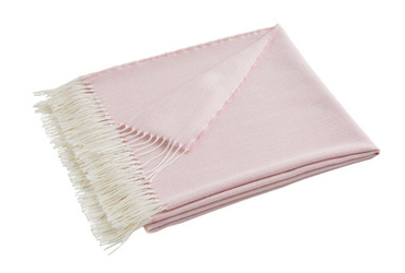 Pled wełniany Blanc Des Vosges Plume Różowy