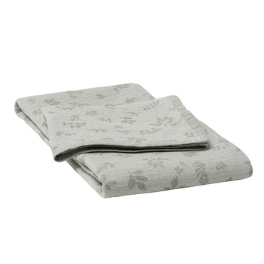 Pled bawełniany Le Jacquard Français Feuillage Green