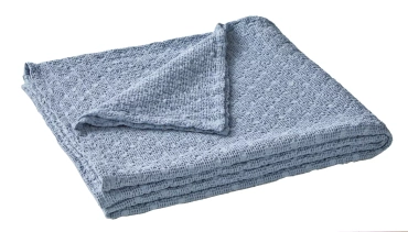 Pled bawełniany Blanc Des Vosges Everest Niebieski