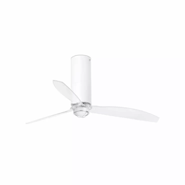 Wentylator sufitowy Faro Barcelona Tube Fan M LED Matt white/transparent DC