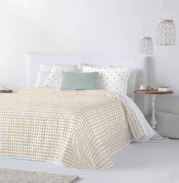 Narzuta dwustronna Antilo Fundeco Kristin Naranja