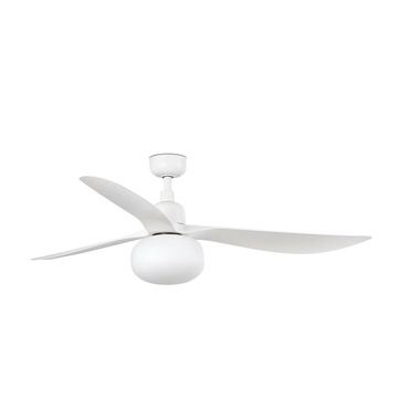 Wentylator sufitowy Faro Barcelona OUTwalnut L White fan IP44 1X27