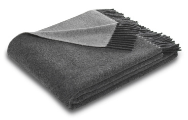 Pled wełniany Biederlack Anthracite-Grey