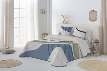 Narzuta bawełniana JVR Tejidos Onix Azul