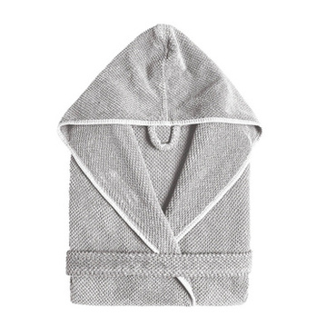 Szlafrok Graccioza Bee Waffle Hooded Silver