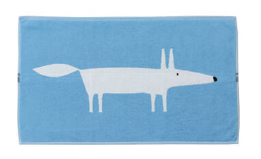 Mata łazienkowa Scion Living Mr Fox Niebieska