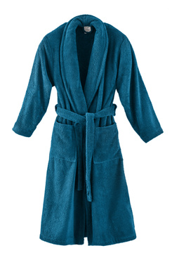 Szlafrok Blanc Des Vosges Uni Turkusowy