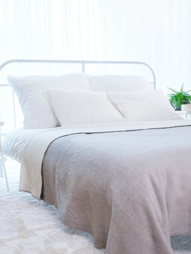 Koc Cotton Cloud XXL Argento-Biały