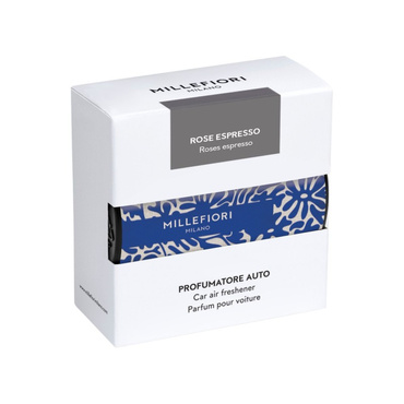 Odświeżacz do samochodu Millefiori Milano Car Icon Rose Espresso