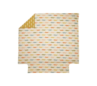 Poszwa perkalowa Scion Living Jungle Birthday Fox Żółta