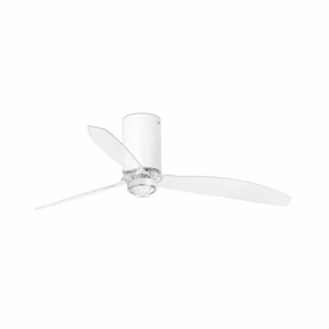 Wentylator sufitowy Faro Barcelona Mini Tube Fan M LED Matt white/transparent DC