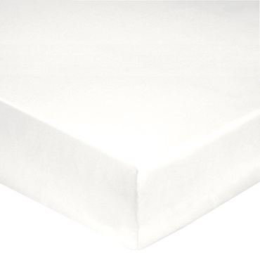 Prześcieradło satynowe ze ściągaczem Blanc Des Vosges UNI Białe