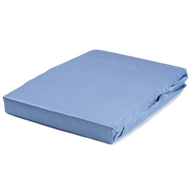 Prześcieradło satynowe ze ściągaczem Basic Błękitne