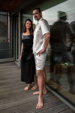 Piżama jedwabna męska krótka Seidenweber Crépe Nature