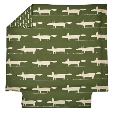 Poszwa perkalowa Scion Living Mr Fox Zielona