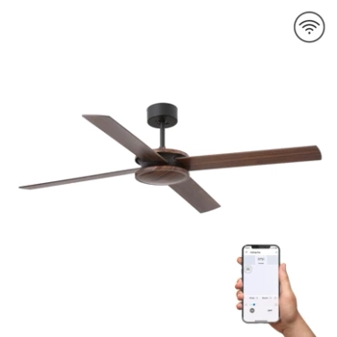 Wentylator sufitowy Faro Barcelona Polea L Brown DC SMART
