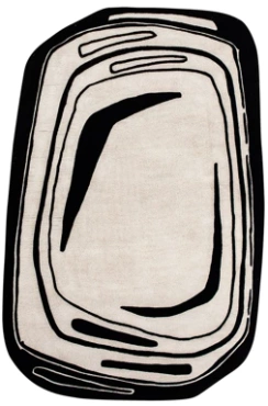 Dywan Toulemonde Bochart Fragment Noir Blanc