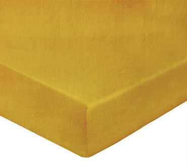 Prześcieradło lniane ze ściągaczem Blanc Des Vosges Louxor Żółte