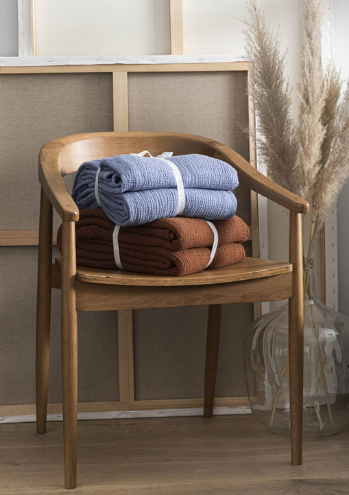 Koc bawełniany Essix Caresse Rêve bleu