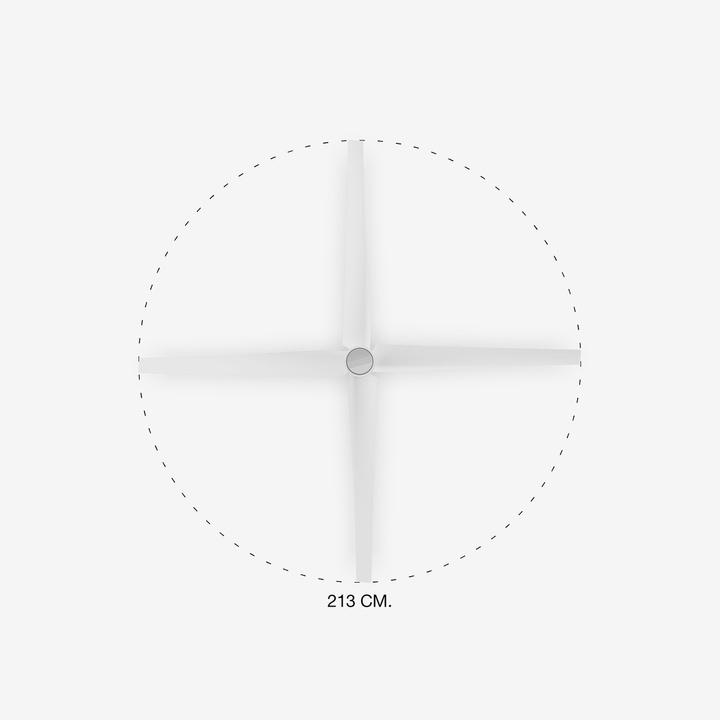 Wentylator sufitowy Faro Barcelona Attos LED XL White fan DC 