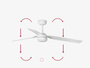 Wentylator sufitowy Faro Barcelona Punt LED M white fan DC