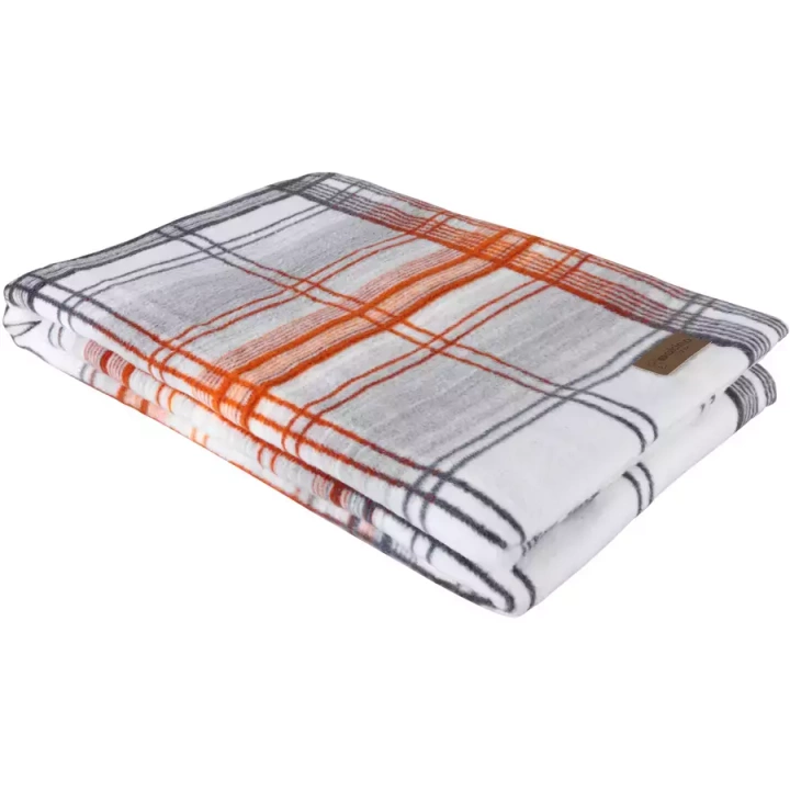 Pled bawełniany Eskimo Säntis Orange/Grey