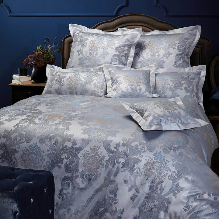 Komplet pościeli adamaszkowej Curt Bauer Louis XIV Königsblau Ostatnie Sztuki