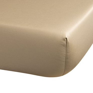 Prześcieradło bawełniane ze ściągaczem Le Jacquard Français Arabaseque Beige