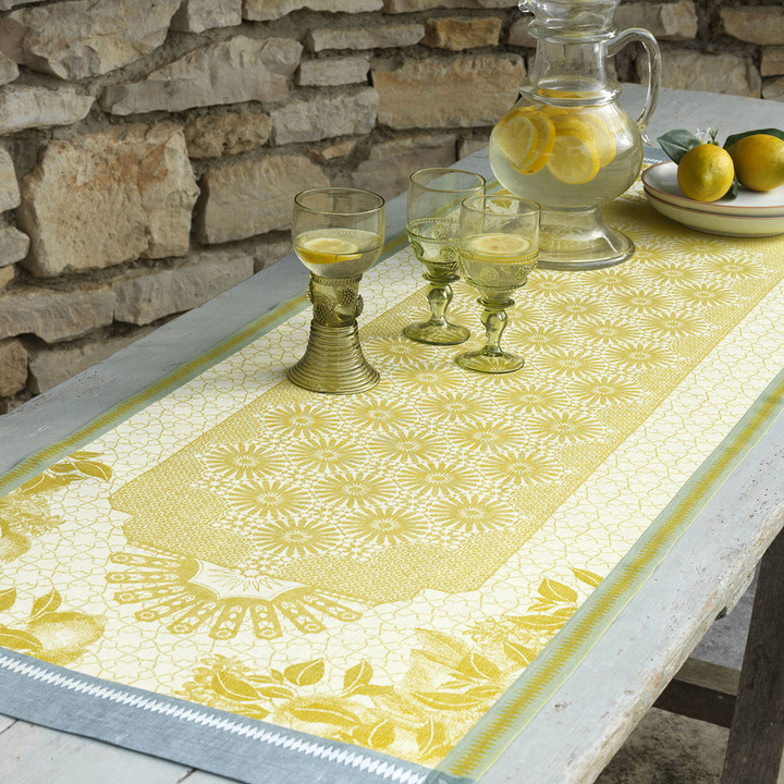 Bieżnik żakardowy Le Jacquard Français Jardin d'Orient Yellow