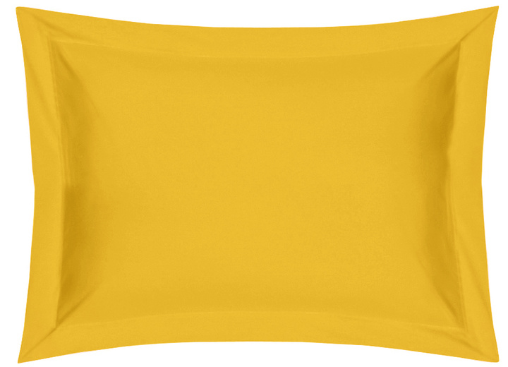 Poszewka perkalowa Blanc Des Vosges UNI Żółta