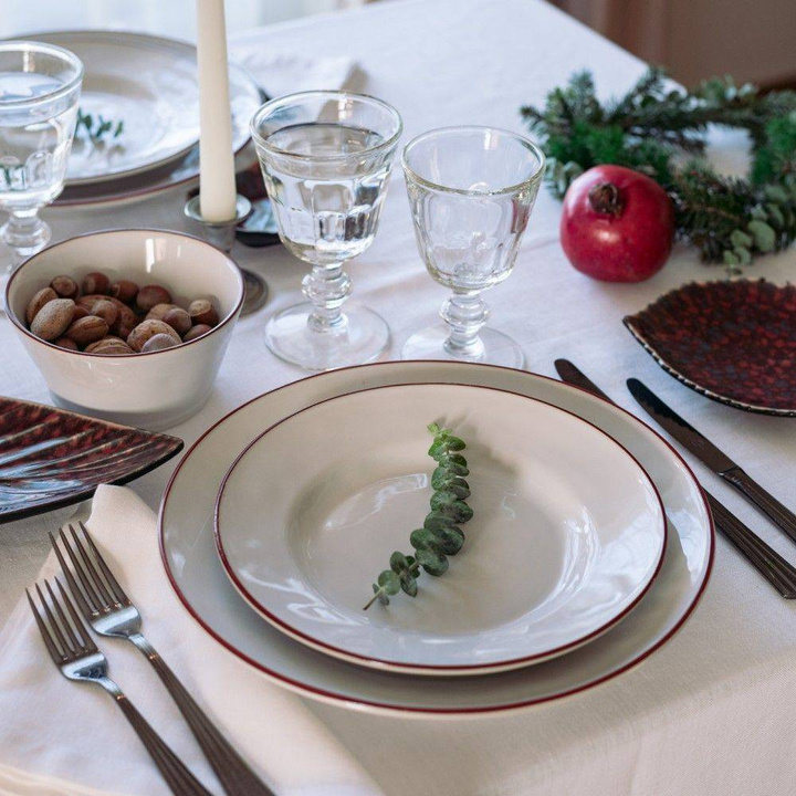 Miska do zupy Costa Nova Beja White Red 14 cm