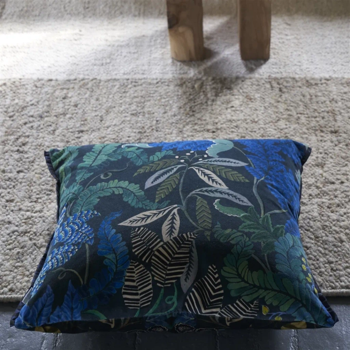 Poduszka dekoracyjna Designers Guild Brocart Decoratif Indygo