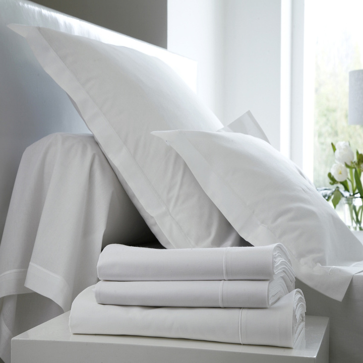 Pościel perkalowa Blanc Des Vosges Uni Biała