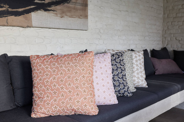 Poduszka dekoracyjna Alexandre Turpault Fleurs Copper