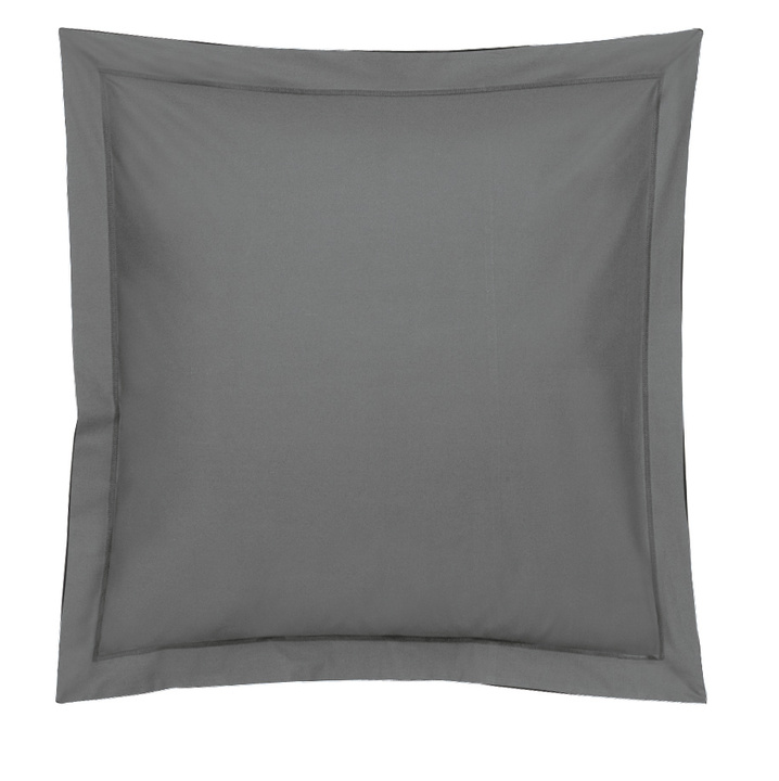 Pościel perkalowa Blanc Des Vosges Uni Grafitowa