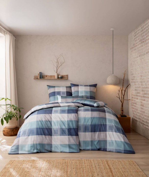 Komplet pościeli satynowej Estella Equisit Armando Navy