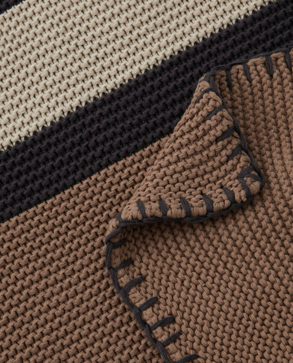 Pled bawełniany Lexington Striped Beige/Brown