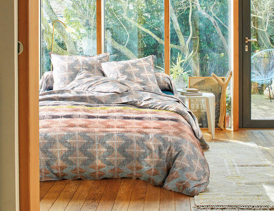 Prześcieradło satynowe Blanc Des Vosges Trait Pour Trait Celadon